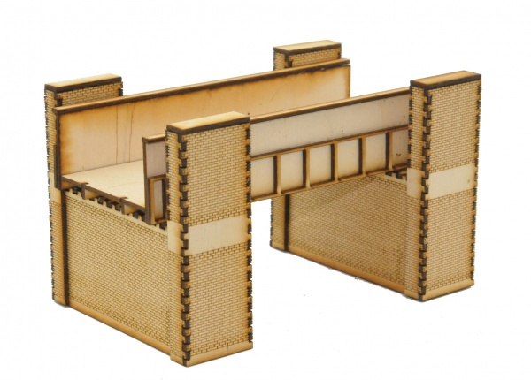 TT-BR002 Single Track Rail Bridge TT:120 Gauge Model Laser Cut Kit